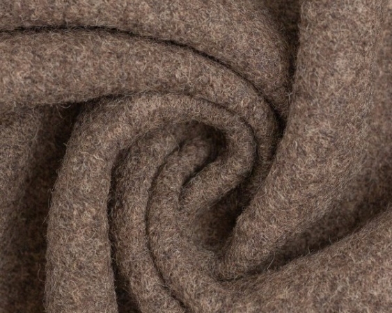 gekochte Wolle - Wollstoff - Walk - Naomi - beige melliert - 1173